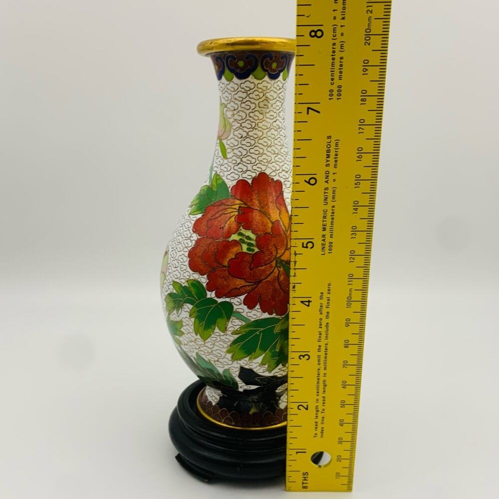 Vintage Cloisonne Vase - Picture 12 of 13